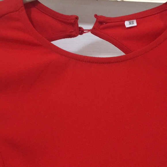 Long red Jumpsuit Backless - Picture 3 of 5